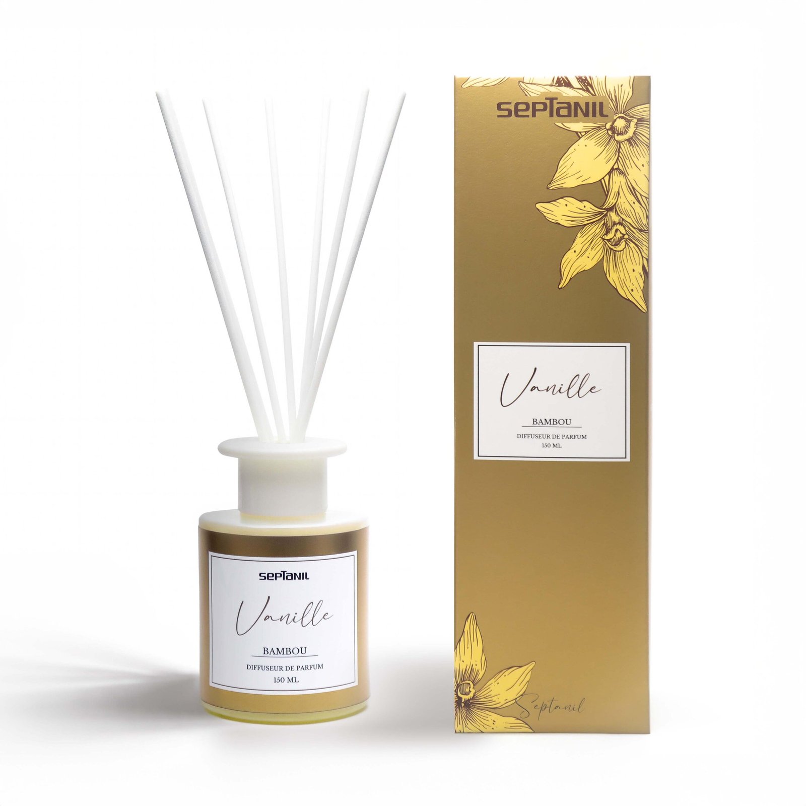 Septanil Diffuseur De Senteur En Bambou Vanille 150ml 1 Septanil Diffuseur De Senteur En Bambou Vanille 150ml