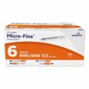 Embecta Micro-Fine Plus Seringue A insuline 0.5ml/31G/6MM 100 Boite