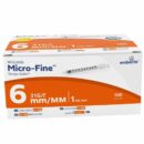 Embecta Micro-Fine Plus Seringue A insuline 1 ml /31G/ 6MM 100 Boite
