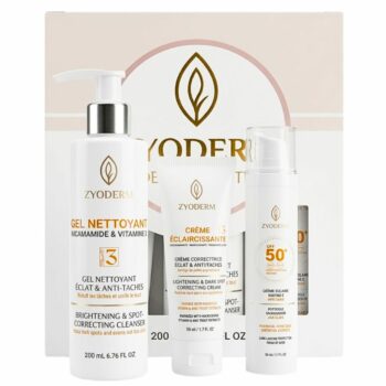 Zyoderm Creme Eclaircissant+Ecran Solaire Teinte+Gel Nettoyent Offert Pack