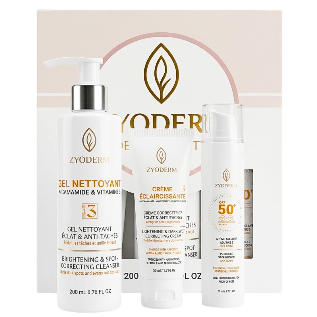Zyoderm Creme Eclaircissant+Ecran Solaire Teinte+Gel Nettoyent Offert Pack 1 Zyoderm Creme Eclaircissant+Ecran Solaire Teinte+Gel Nettoyent Offert Pack