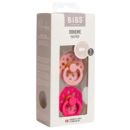 Bibs 2 Sucette Boheme Ronde Dusty Pink / Coral  Size 1 +0mois