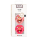 Bibs 2 Sucettes Colour Anatomic Dusty Pink Coral Size 2 +6mois