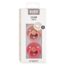 Bibs 2 Sucettes Colour Anatomic Dusty Pink Coral Size 1 +0mois
