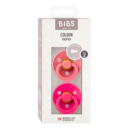 Bibs 2 Sucette Colour Round Dusty Pink / Coral Size 2 +6mois