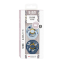 Bibs 2 Sucettes Colour Round Eloise Chamomile Lawn Baby Blue Mix Size 2