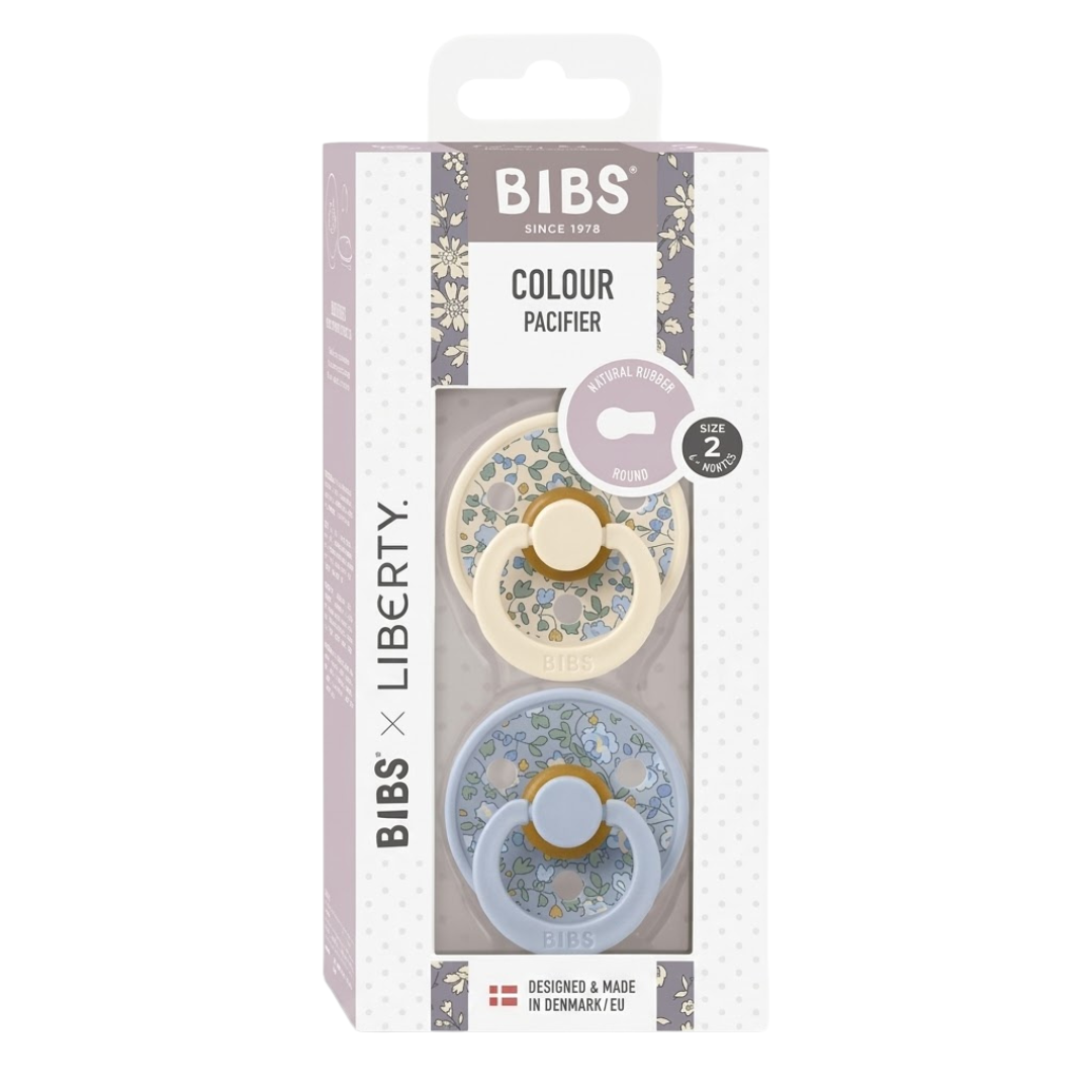 Bibs 2 Sucettes Colour Round Eloise Dusty Blue Mix Size 2 +6mois