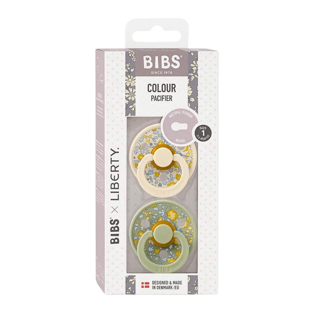 Bibs 2 Sucettes Colour Round Eloise Sage Mix Size 2 +6mois