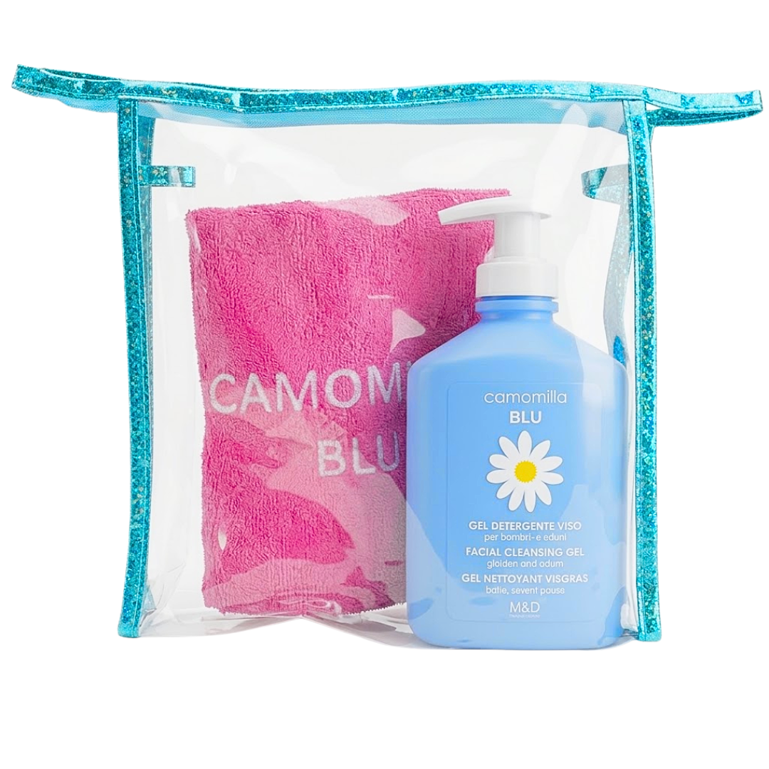 Camomilla Blu Gel Nettoyant Surgas 300ml+Serviette Trousse 1 Camomilla Blu Gel Nettoyant Surgas 300ml+Serviette Trousse