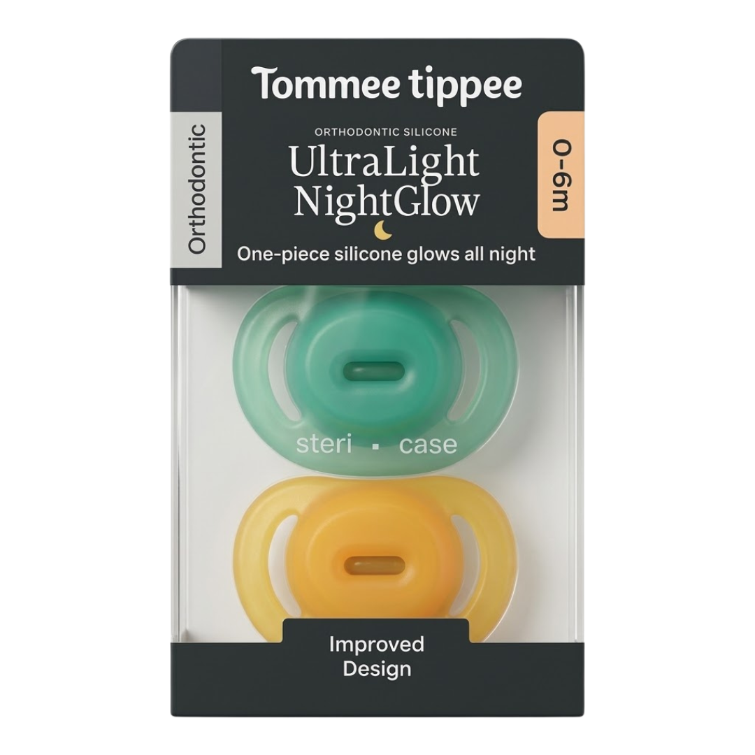 Tommee Tippee 2 Sucettes Night Glow 0-6mois
