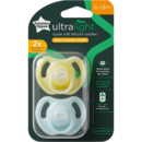 Tommee Tippee 2 Sucettes Ultra Light 6-18 Mois Fille