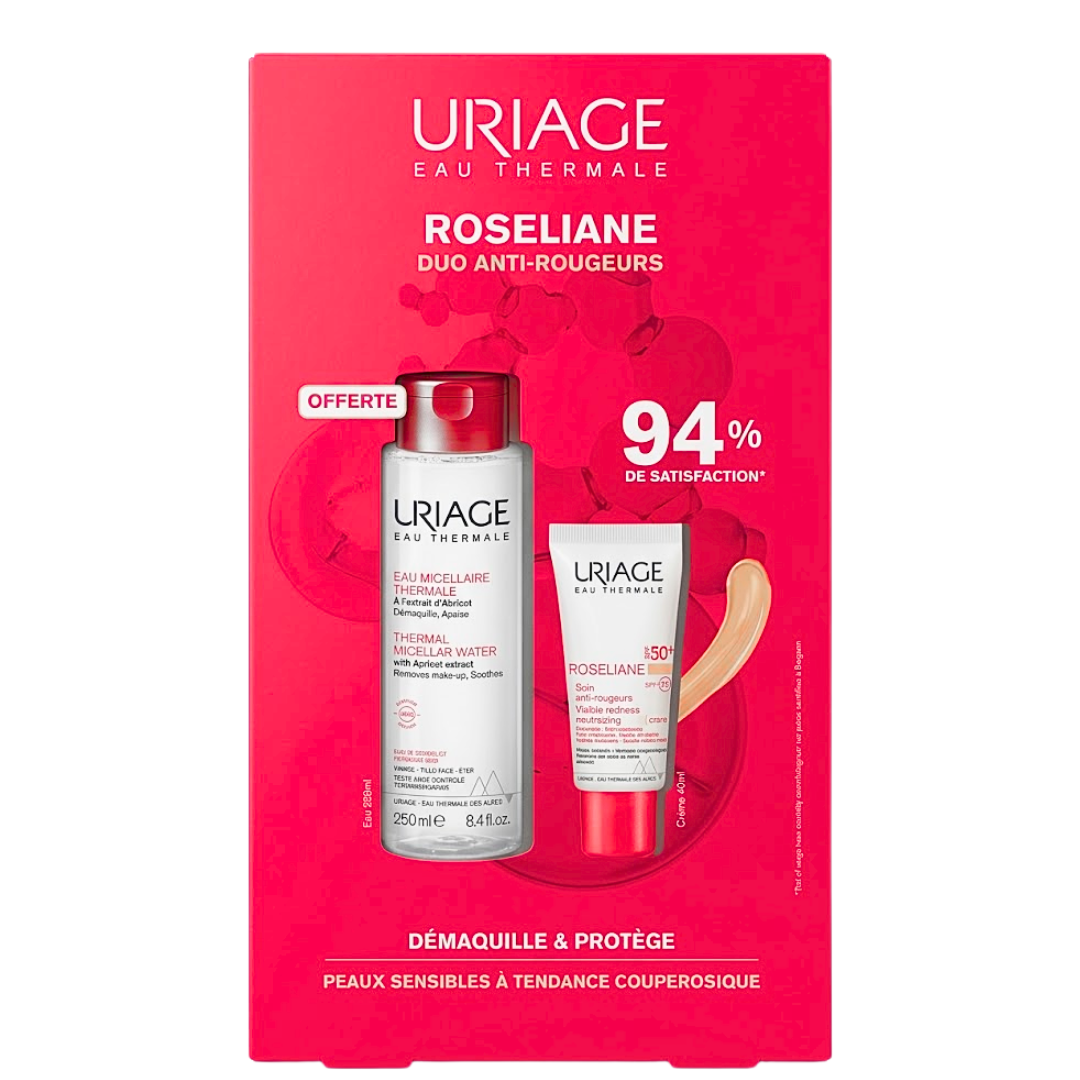 Uriage Roseliane Soin Anti-Rougeurs Tres.Claire 40ml+Eau Micellaire 250ml Offert