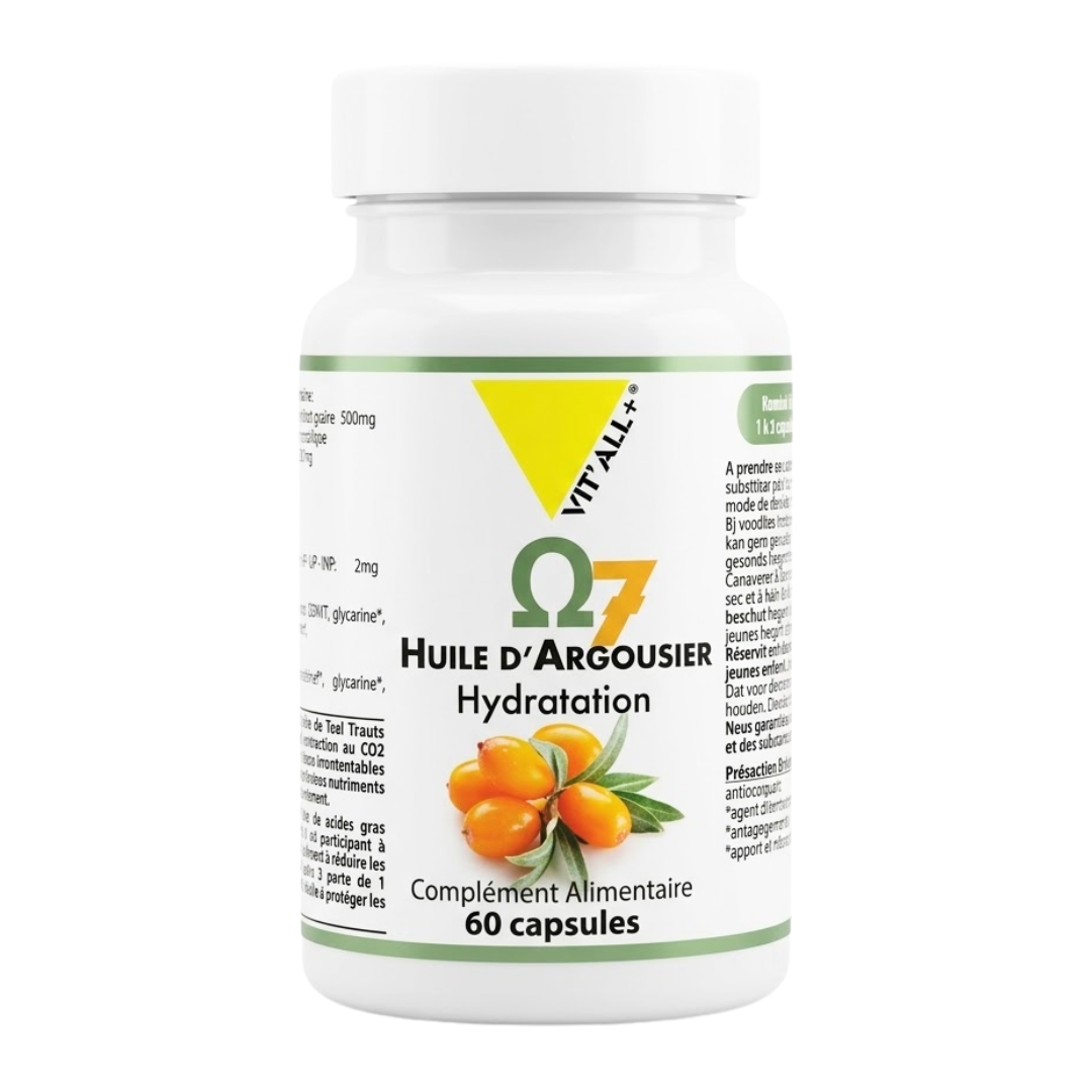 Vit'all Plus Omega7 Huile D'argousier 60 Capsules 500mg